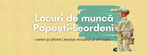 primaria popesti-leordeni locuri de munca|Oferte locuri de munca Popesti